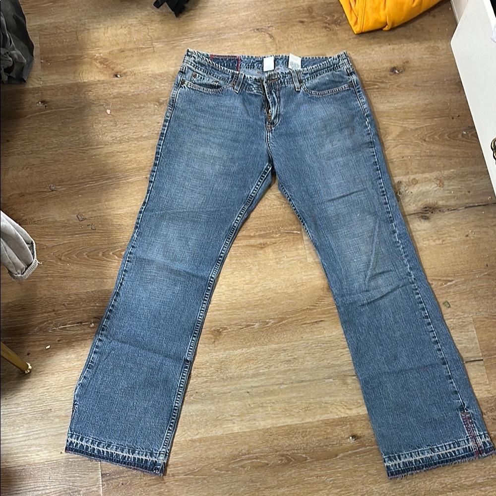 Lucky Brand Blue Straight Leg Jeans Washed Denim